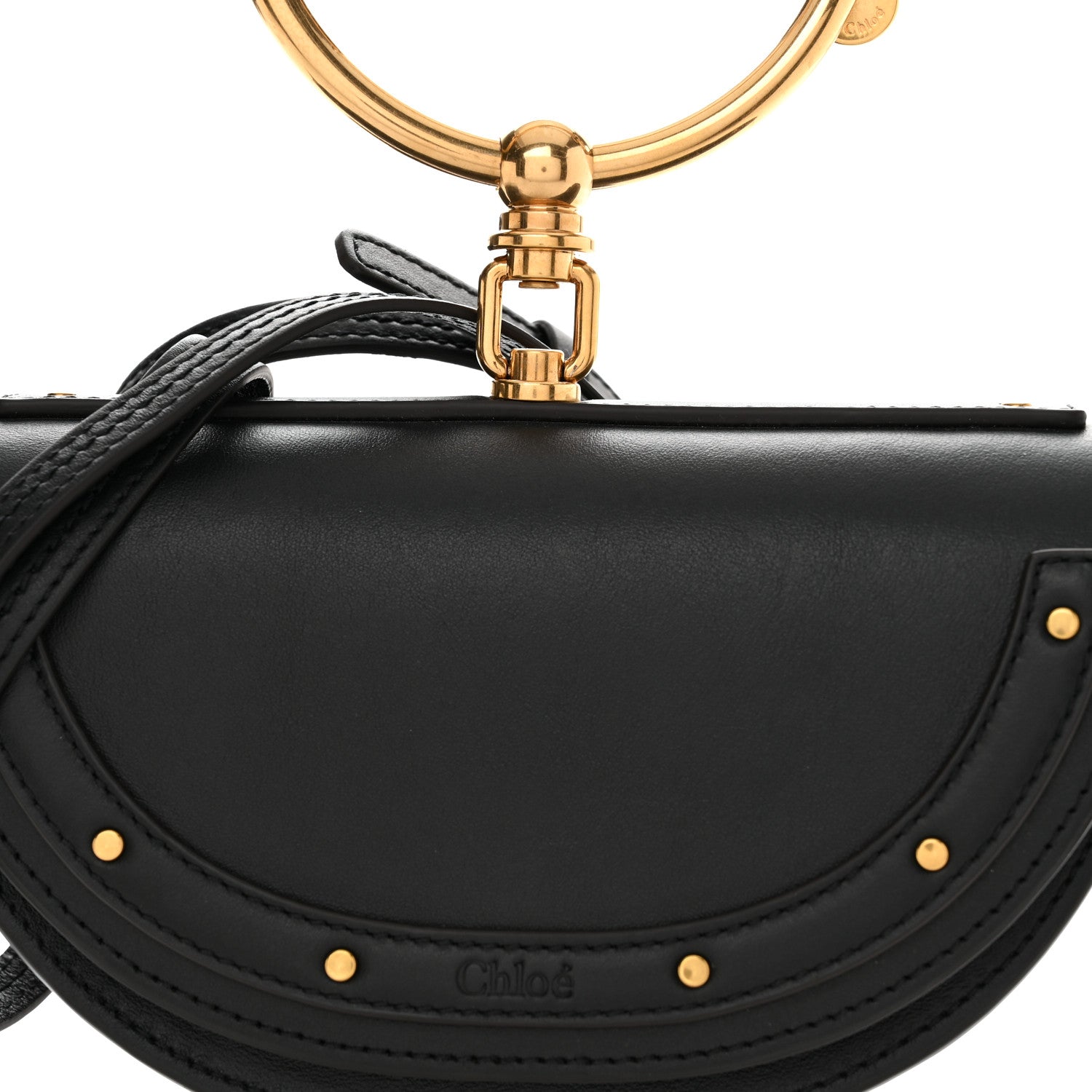 Chloe Calfskin Small Nile Bracelet Minaudiere Bag Black 9 of 11