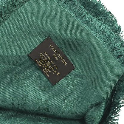 Louis Vuitton Silk Wool Monogram Shawl Green 3 of 3