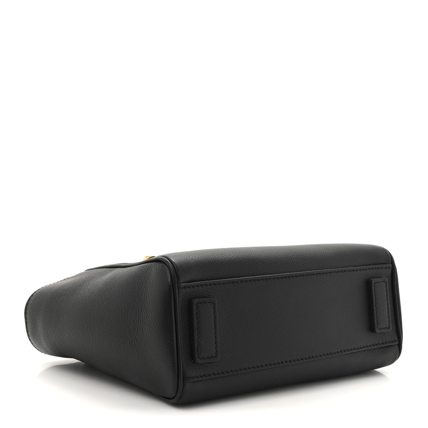 Grained Calfskin Small La Medusa Chain Convertible Tote Black