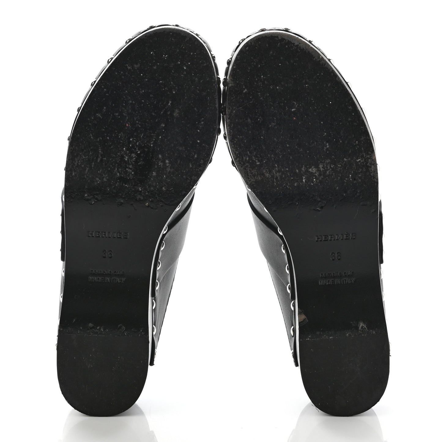 Calfskin Calya Mules 36 Black