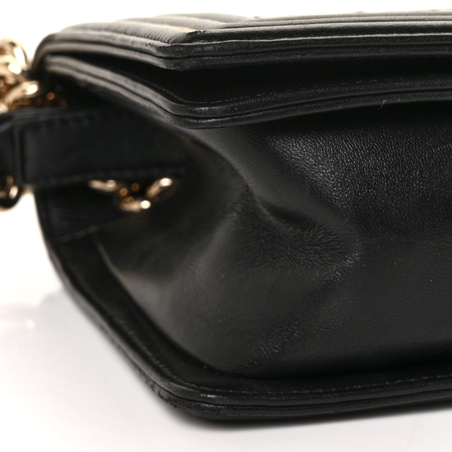 Chanel Lambskin Chain Quilted Medium Boy Flap Black 7 of 10