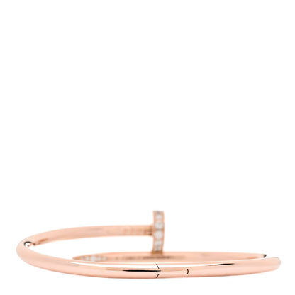 Cartier 18K Pink Gold Diamond Juste Un Clou Bracelet 17 2 of 3