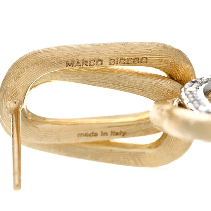 Marco Bicego 18K Yellow White Gold Diamond Murano Double Link Drop Earrings 4 of 4