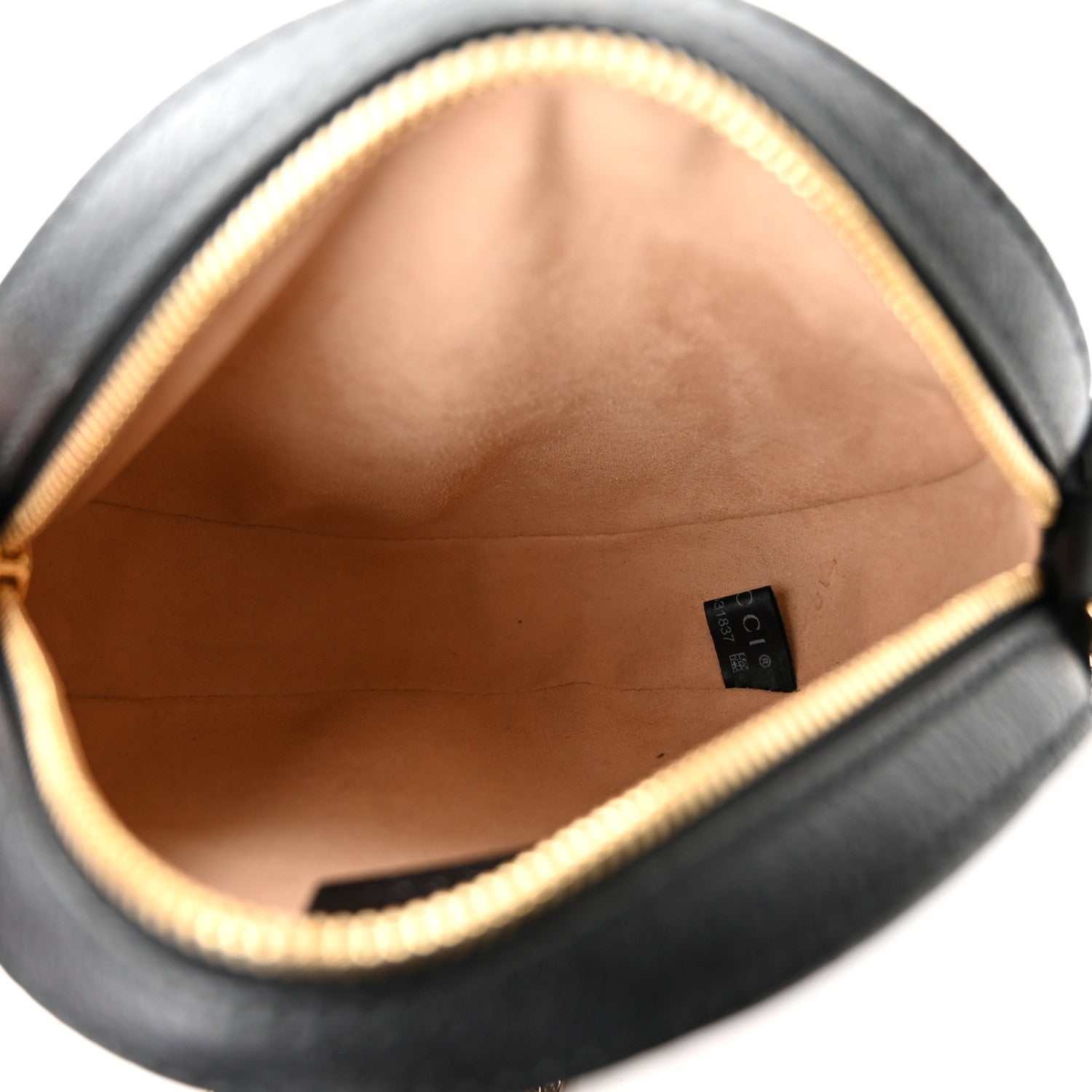 Gucci Grained Calfskin Web Mini Ophidia Round Shoulder Bag Black 5 of 10