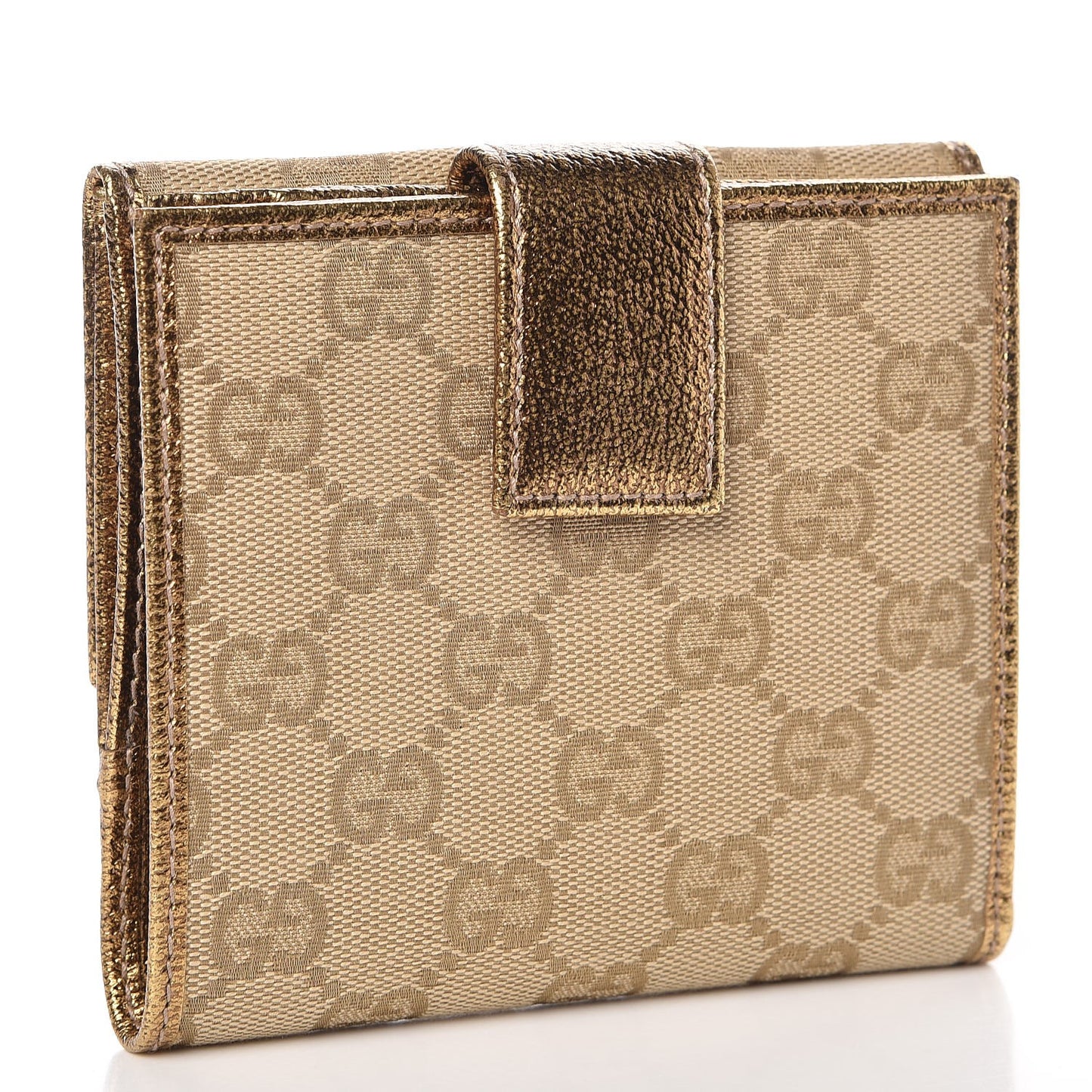 Monogram Princy Compact French Flap Wallet Gold