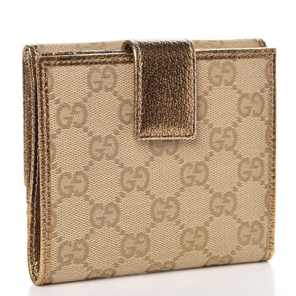 Gucci Monogram Princy Compact French Flap Wallet Gold 3 of 7