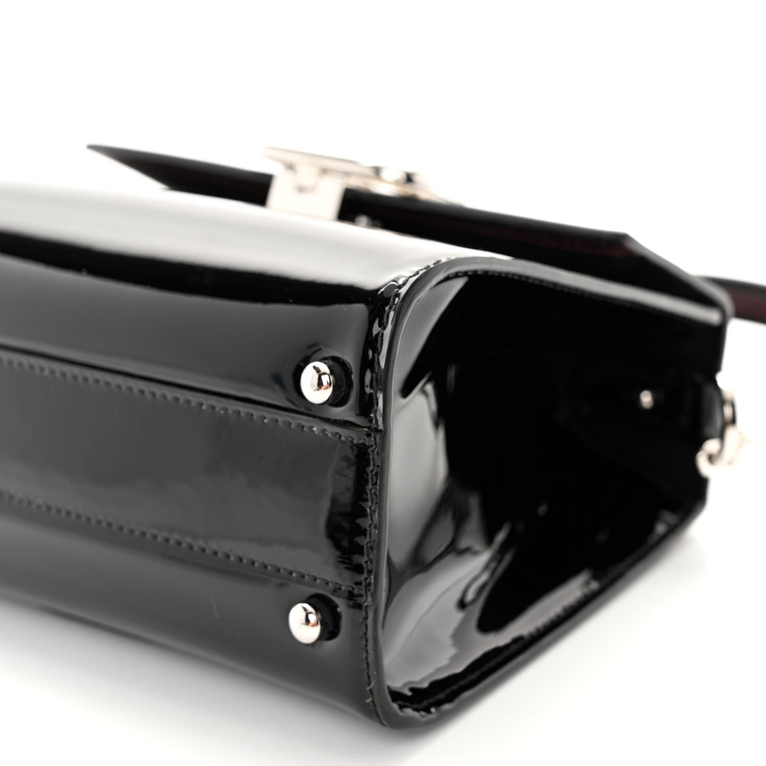 Valentino Garavani Patent Small VSling Top Handle Bag Black 9 of 9