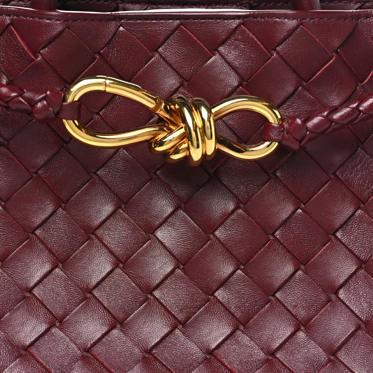 Nappa Intrecciato Small Andiamo Shoulder Bag Barolo