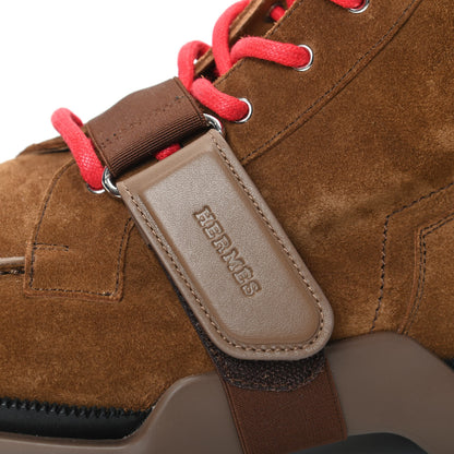 Hermes Suede Calfskin Mens Bradley Ankle Boot 43.5 Brun Fume 10 of 11