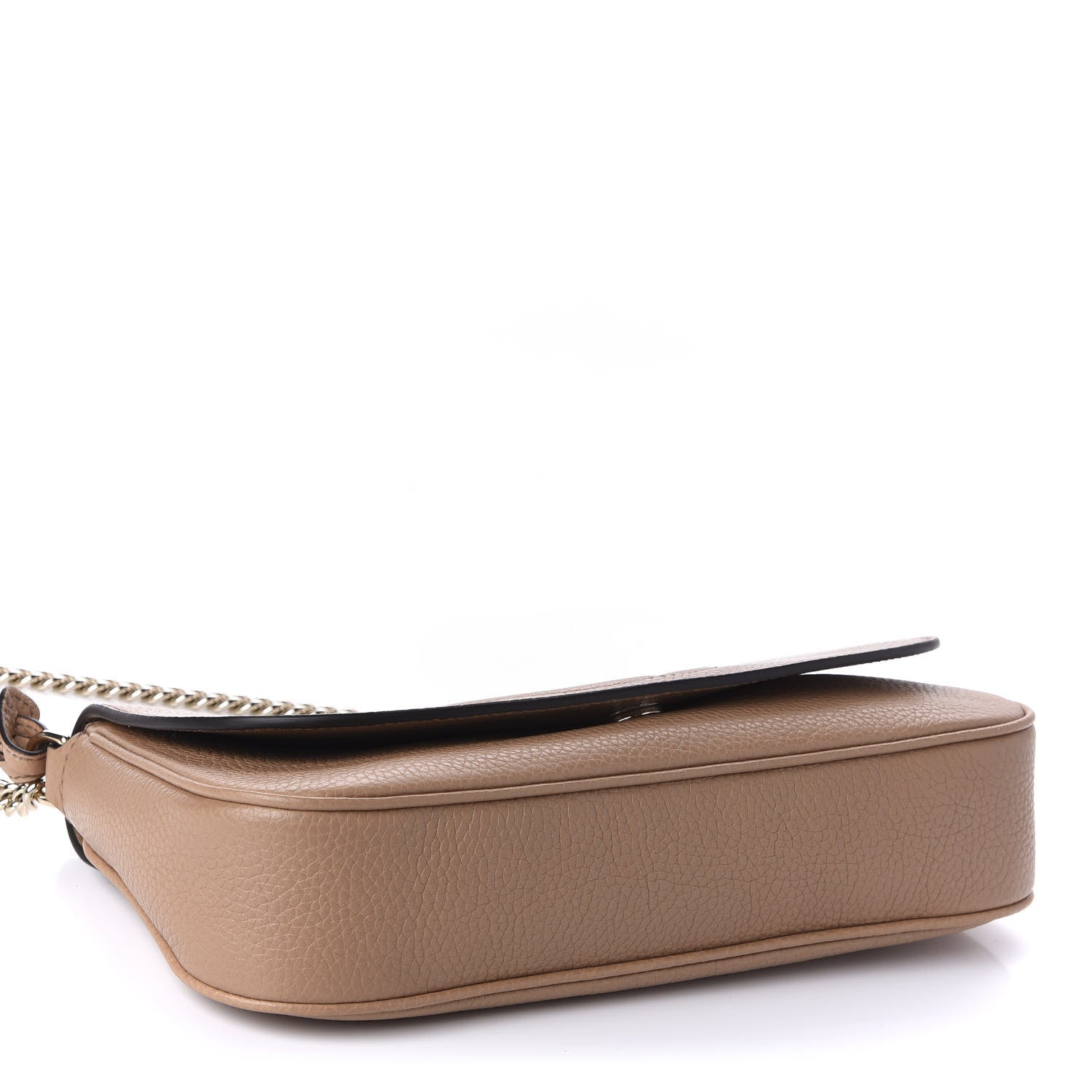 Gucci Pebbled Calfskin Medium Soho Flap Crossbody Camelia 5 of 11