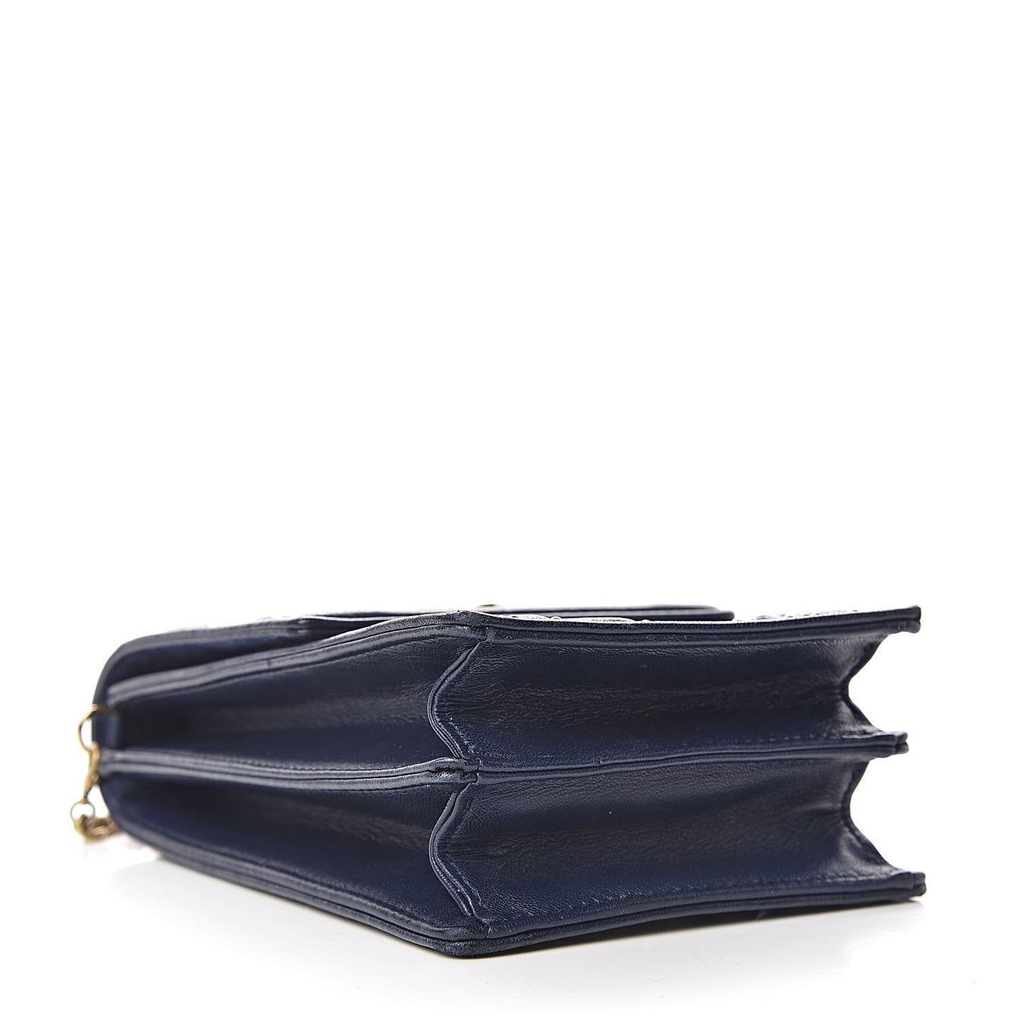 Lambskin Studded Vertical Diorama Indigo