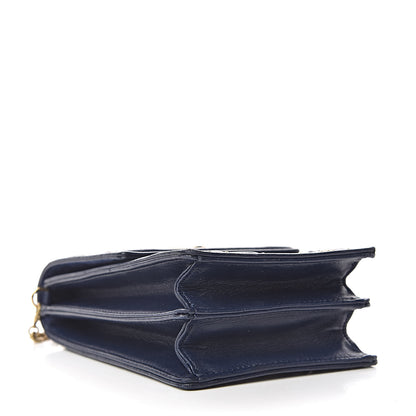 Christian Dior Lambskin Studded Vertical Diorama Indigo 4 of 10
