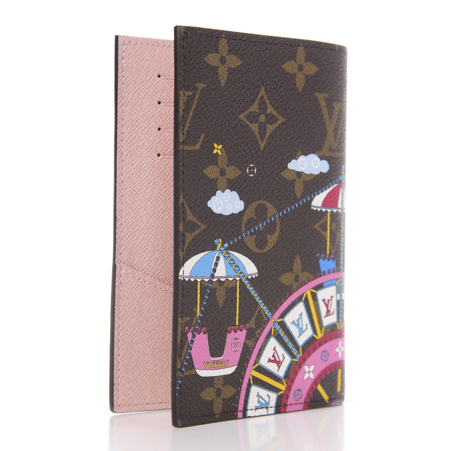 Louis Vuitton Monogram 2020 Christmas Animation Big Wheel Passport Cover Rose Ballerine 2 of 6