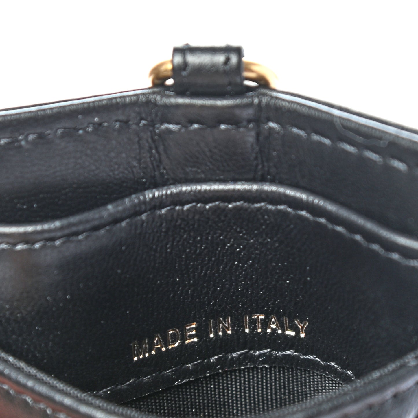 Pearl Lambskin Pearl Crown CC Wristlet Multi Pouches Black
