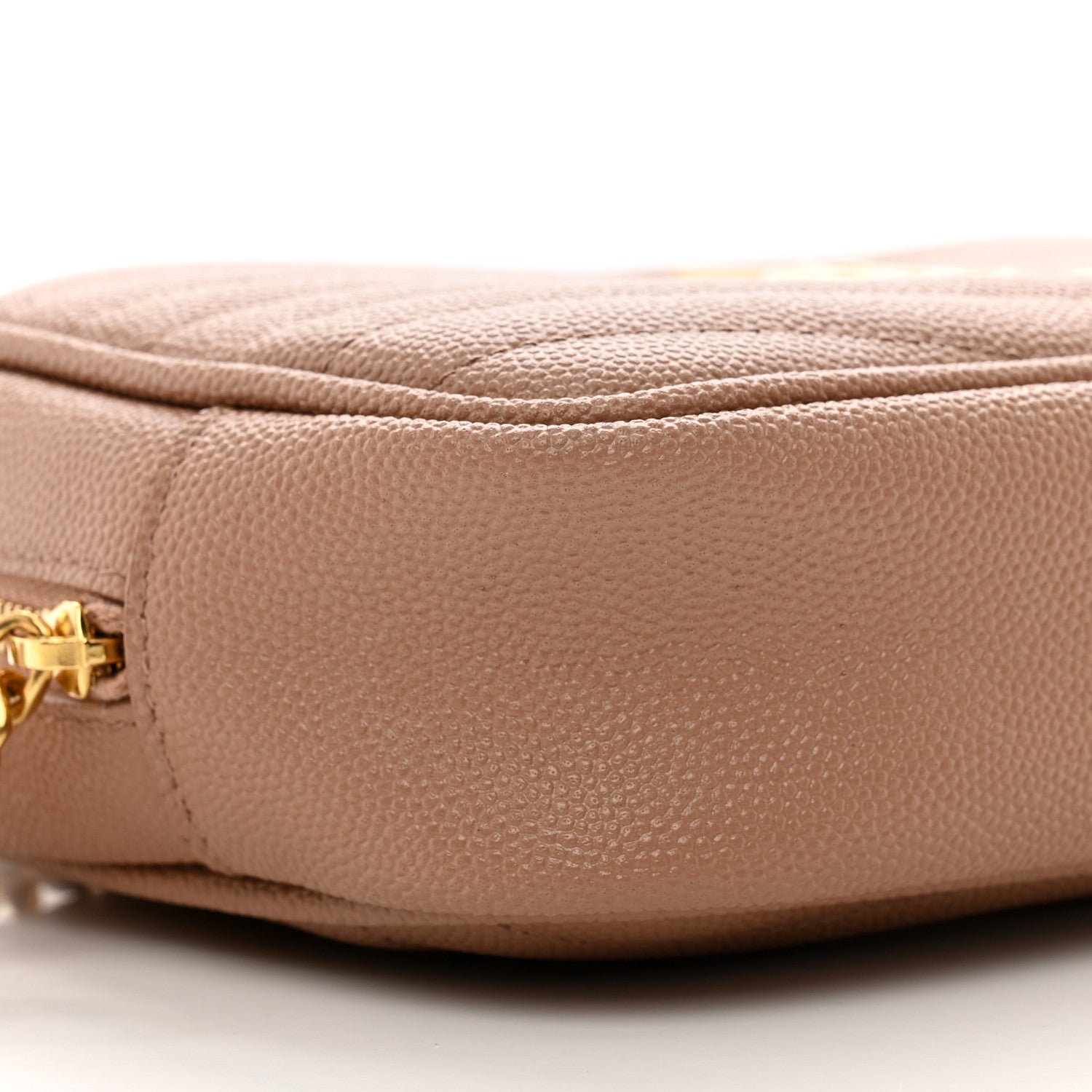 Saint Laurent Grain De Poudre Matelasse Monogram Mini Lou Camera Bag Vintage Peach 8 of 9