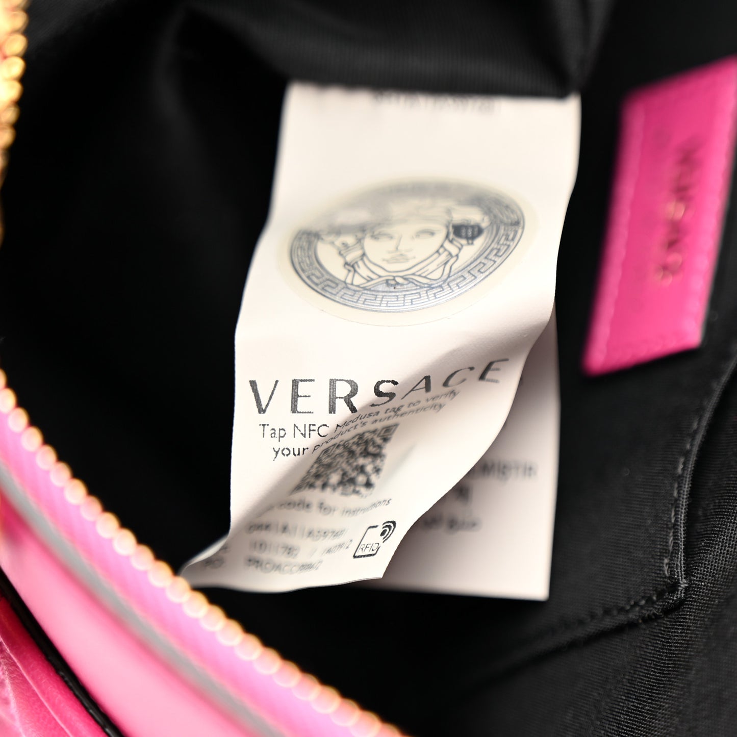 Nappa Quilted Medusa Shoulder Bag Fuchsia