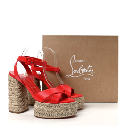 Christian Louboutin Goatskin Super Mariza 130 Espadrille Sandals 41 Ole Natural 8 of 8