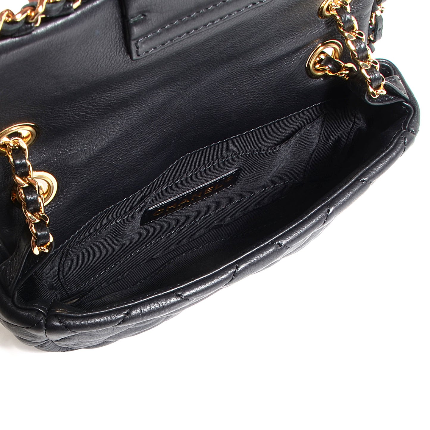 Calfskin Mini Chain Me Flap Black