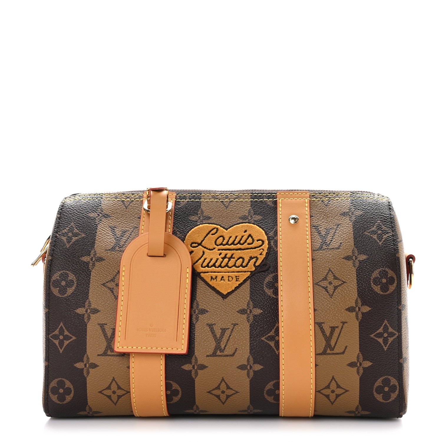 Louis Vuitton X NIGO Reverse Monogram Stripes City Keepall Bandouliere Brown 1 of 10