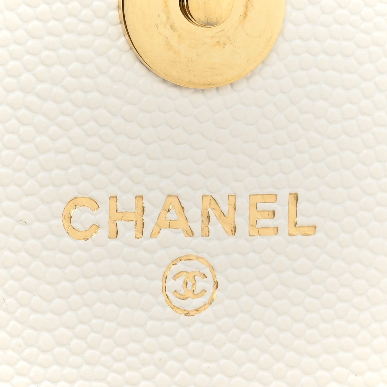 Chanel Caviar Quilted Enamel Coco Casino Flap Phone Holder With Chain White 7 of 15