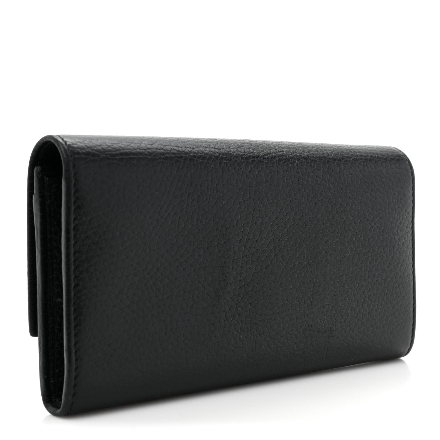 Gucci Dollar Calfskin GG Marmont Continental Wallet Black 3 of 12