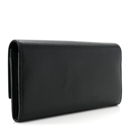 Gucci Dollar Calfskin GG Marmont Continental Wallet Black 3 of 12