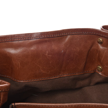 Burberry House Check Bridle Calfskin Rowan Tote Dark Tan 9 of 18