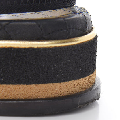 Chanel Satin CC Flat Sandals 41 Black Gold 10 of 12