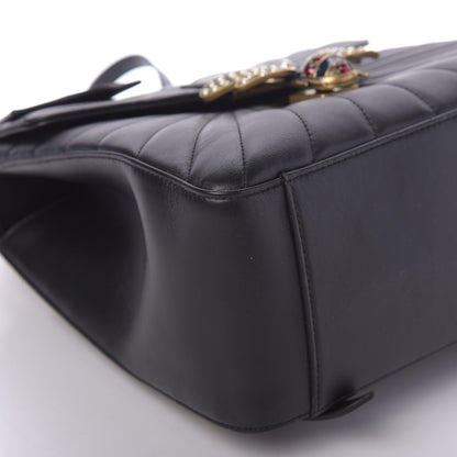 Gucci Calfskin Bamboo Trapuntata Queen Margaret Backpack Black 5 of 12