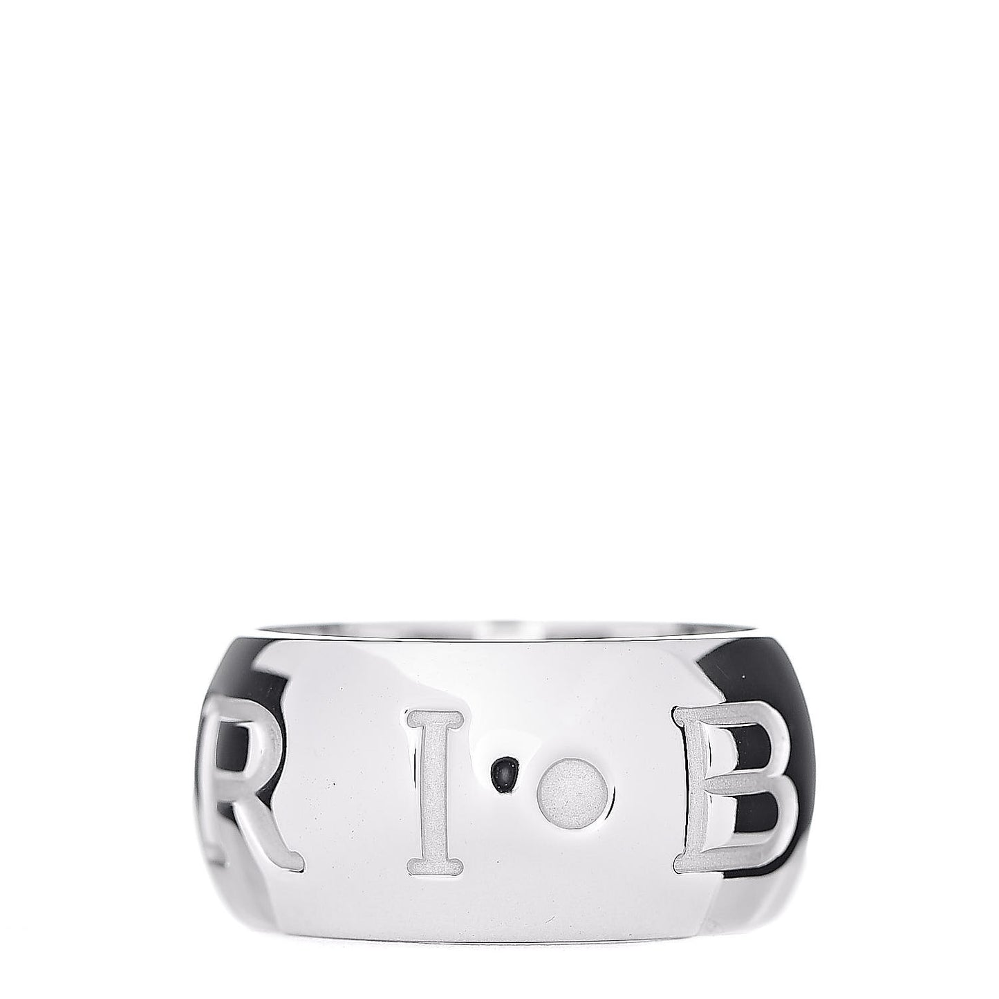 18K White Gold Monologo Band Ring 54 7