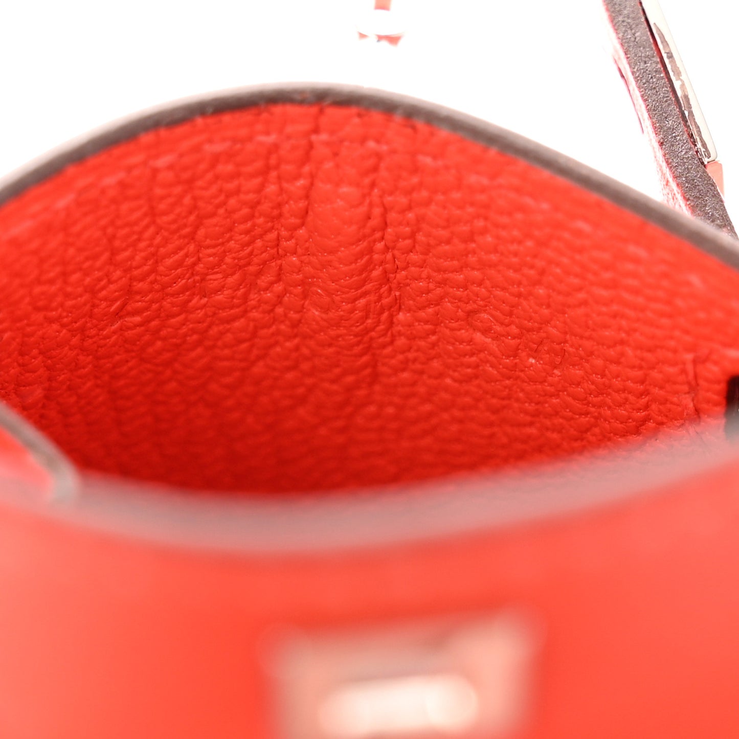 Tadelakt Mini Kelly Twilly Bag Charm Capucine