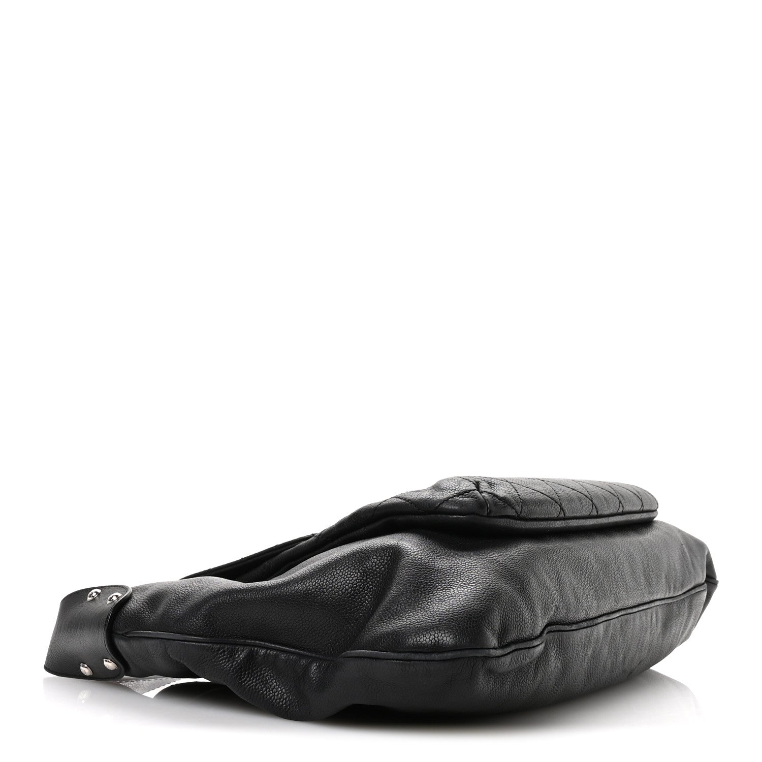 Chanel Caviar Stitched Pocket In The City Hobo Black 4 of 14