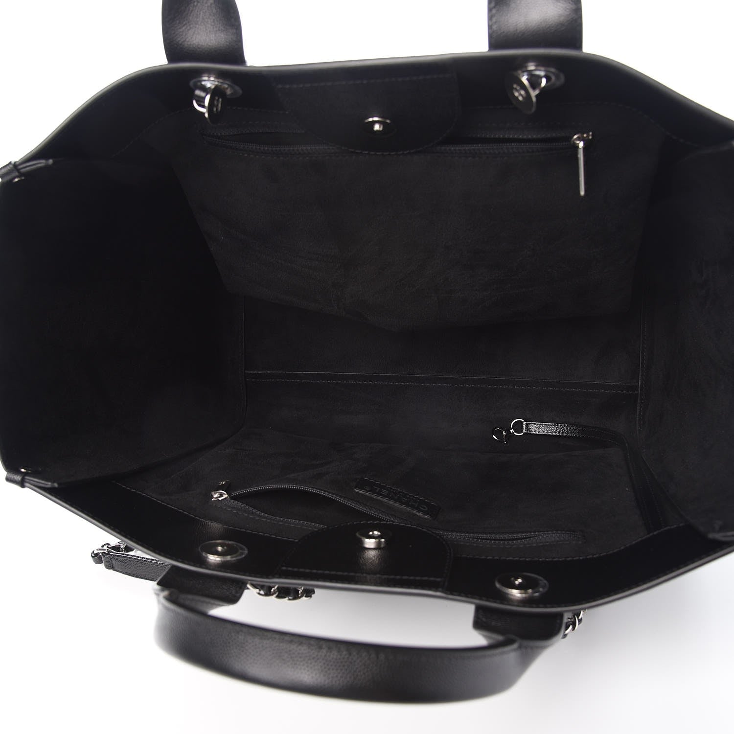 Chanel Caviar Large Studded Deauville Tote Black 6 of 9