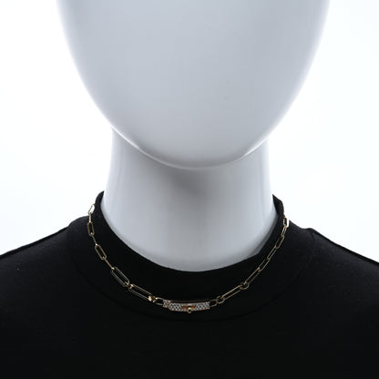 Hermes 18K Yellow Gold Diamond Pave Kelly Chaine Choker Necklace 2 of 7