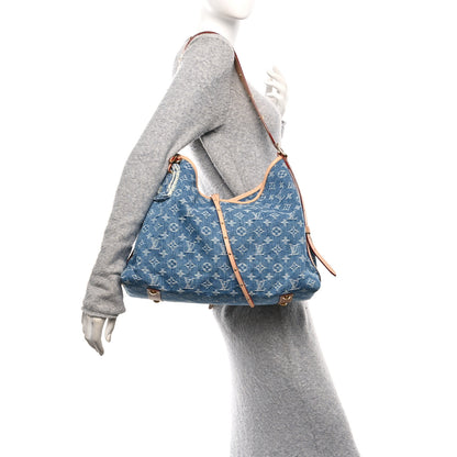 Louis Vuitton Monogram Denim CarryAll MM Blue 2 of 10