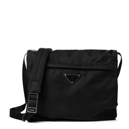 Prada Nylon Flat Messenger Bag Black 1 of 7