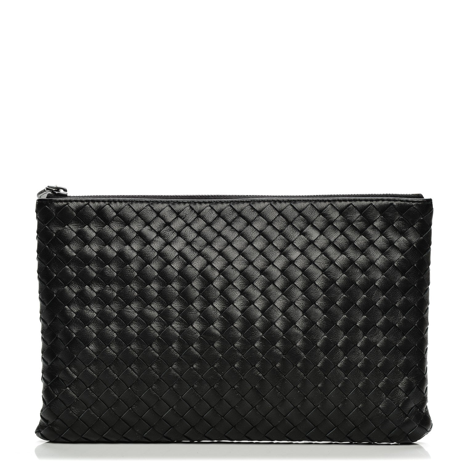 Bottega Veneta Nappa Intrecciato Flat Zip Pouch Nero Black 1 of 8