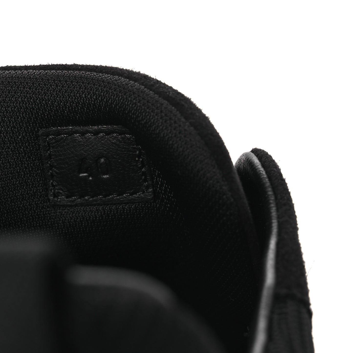 Textured Mesh Suede Goatskin Bouncing Sneakers 40 Black