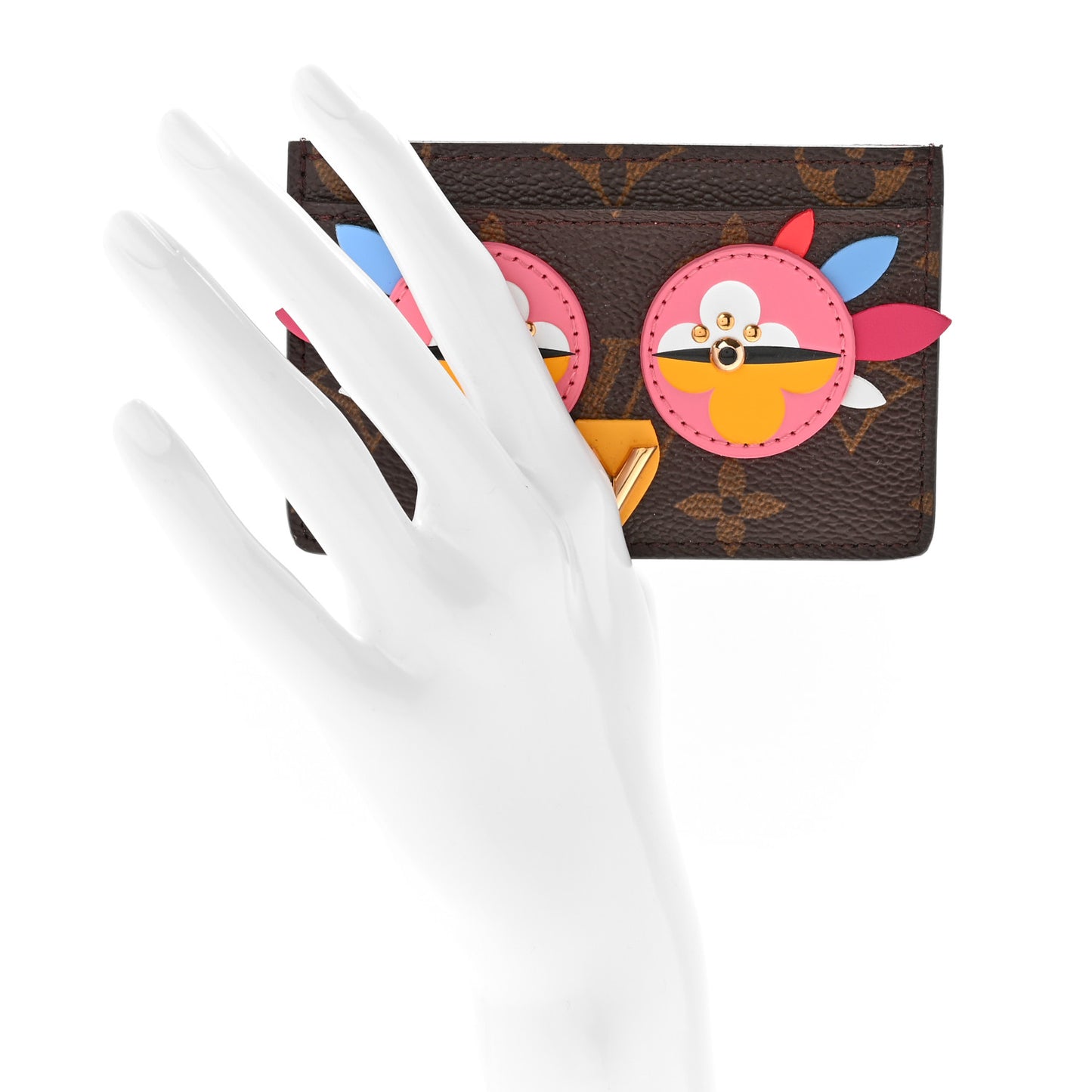 Monogram Lovely Birds Card Holder