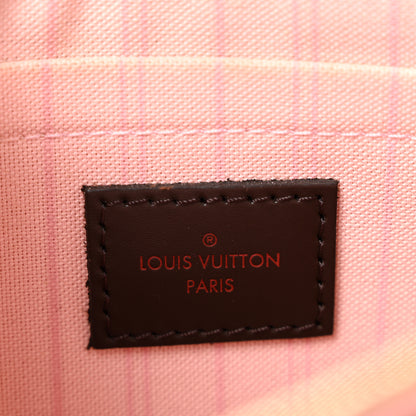 Louis Vuitton Damier Ebene Neverfull MM GM Pochette Rose Ballerine 6 of 11