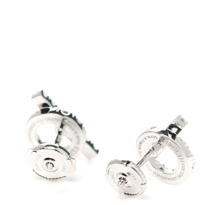 Hermes 18K White Gold Diamond Finesse Earrings 3 of 5