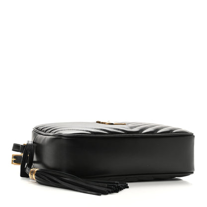Saint Laurent Calfskin Matelasse Monogram Lou Camera Bag Black 4 of 9