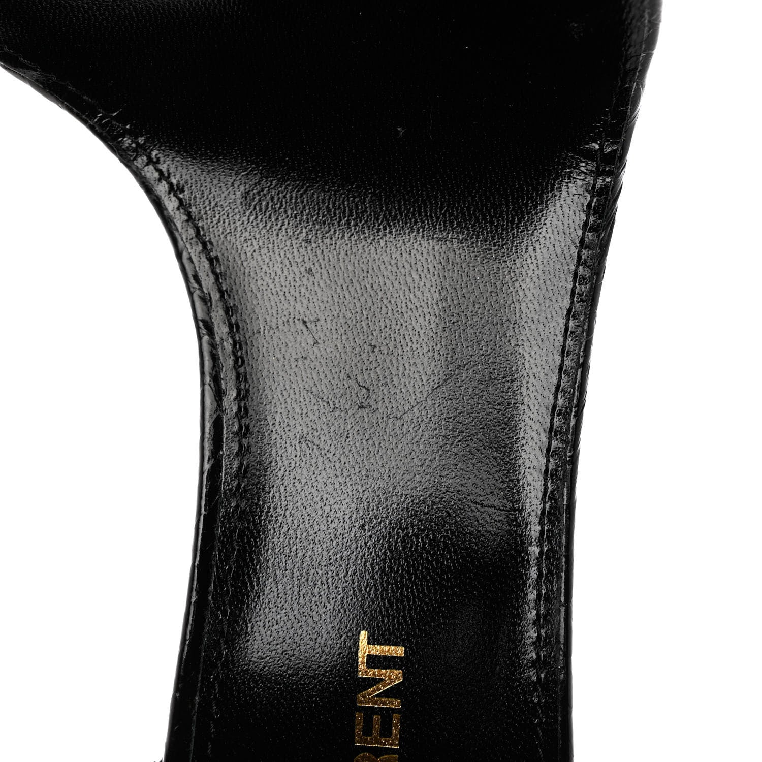 Saint Laurent Glitter Ayers Opyum Sandals 36.5 Black 9 of 10