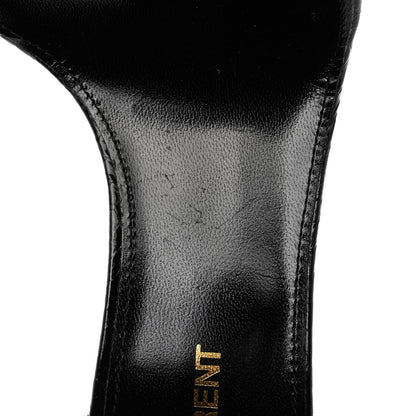 Saint Laurent Glitter Ayers Opyum Sandals 36.5 Black 9 of 10