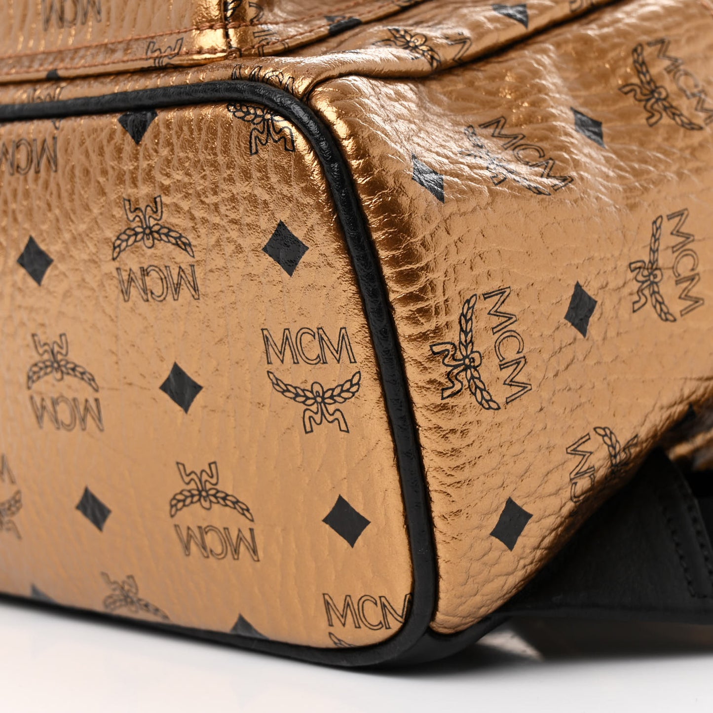 Metallic Visetos Small Stark Backpack Gold