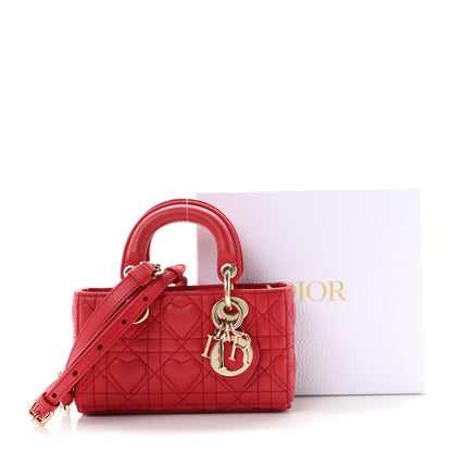 Christian Dior Lambskin Cannage Dioramour Micro Lady D-Joy Red 11 of 11