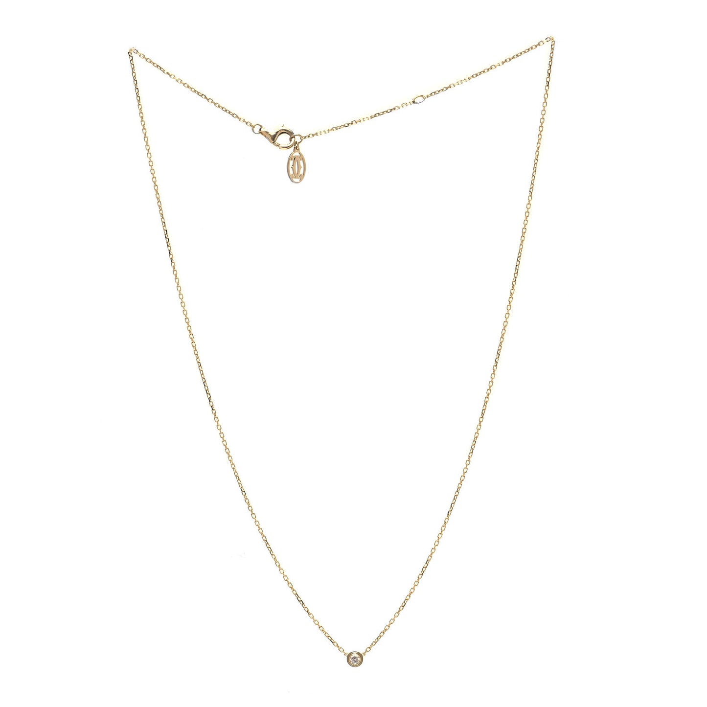 18K Yellow Gold Diamond XS D'Amour Pendant Necklace