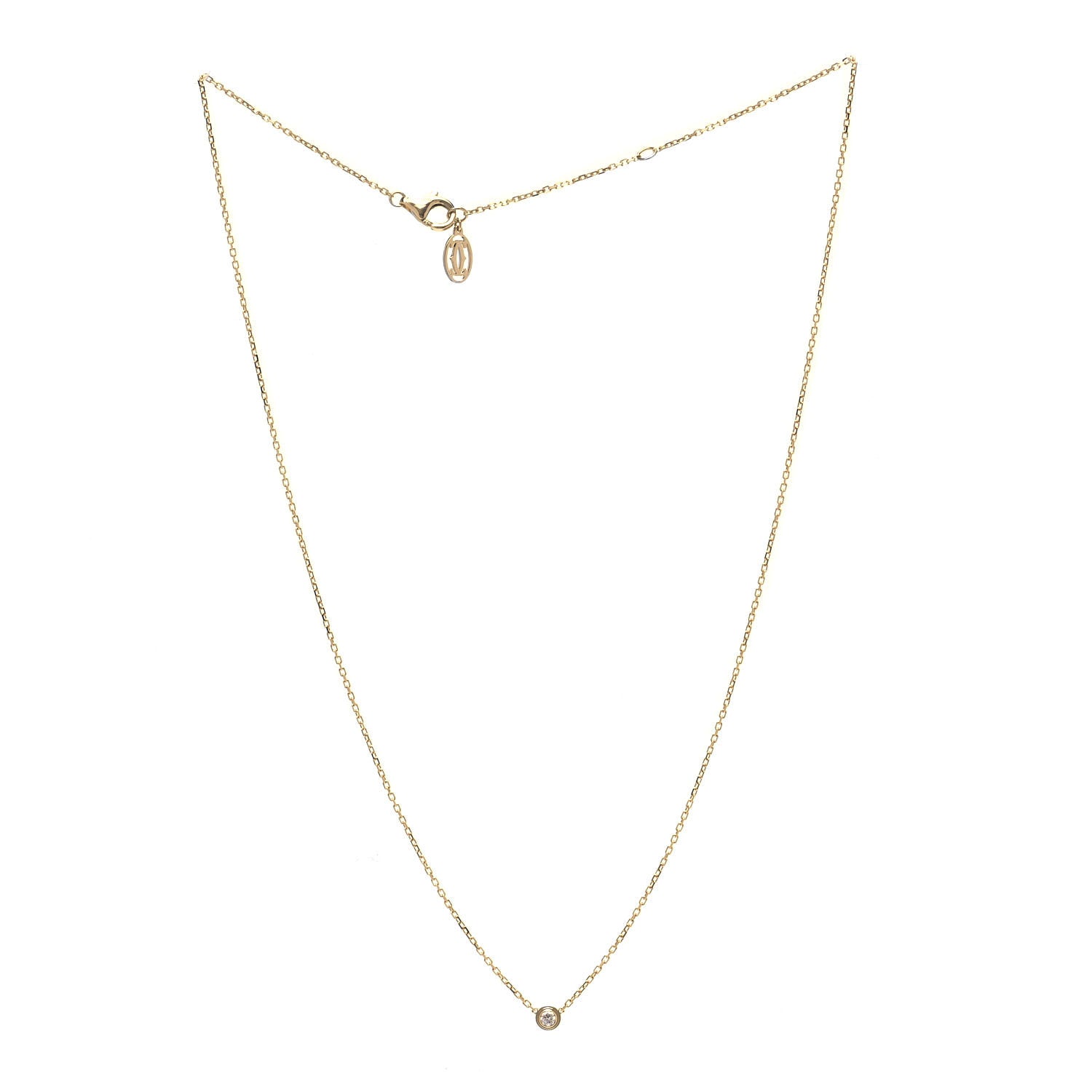 Cartier 18K Yellow Gold Diamond XS D'Amour Pendant Necklace 4 of 10