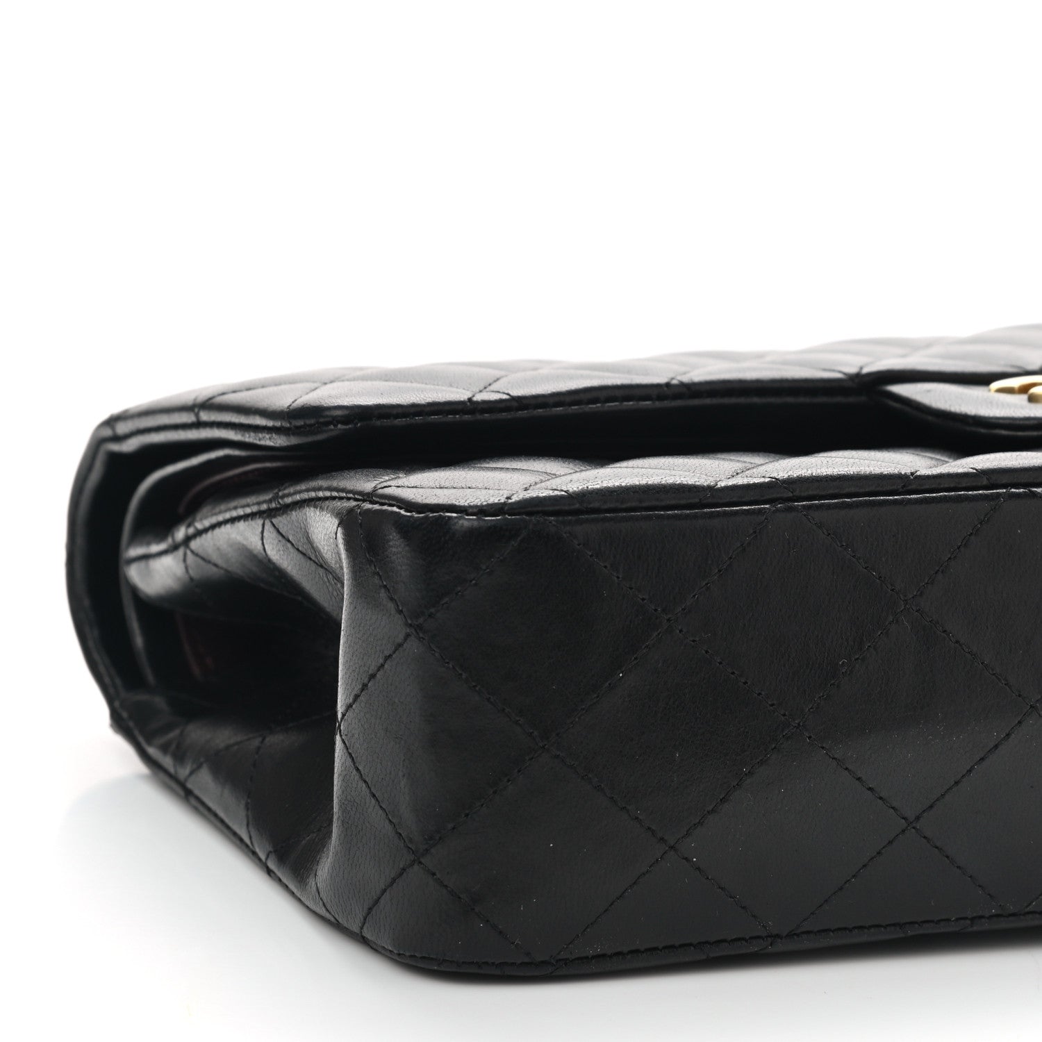 Chanel Lambskin Quilted Medium Double Flap Black 8 of 10