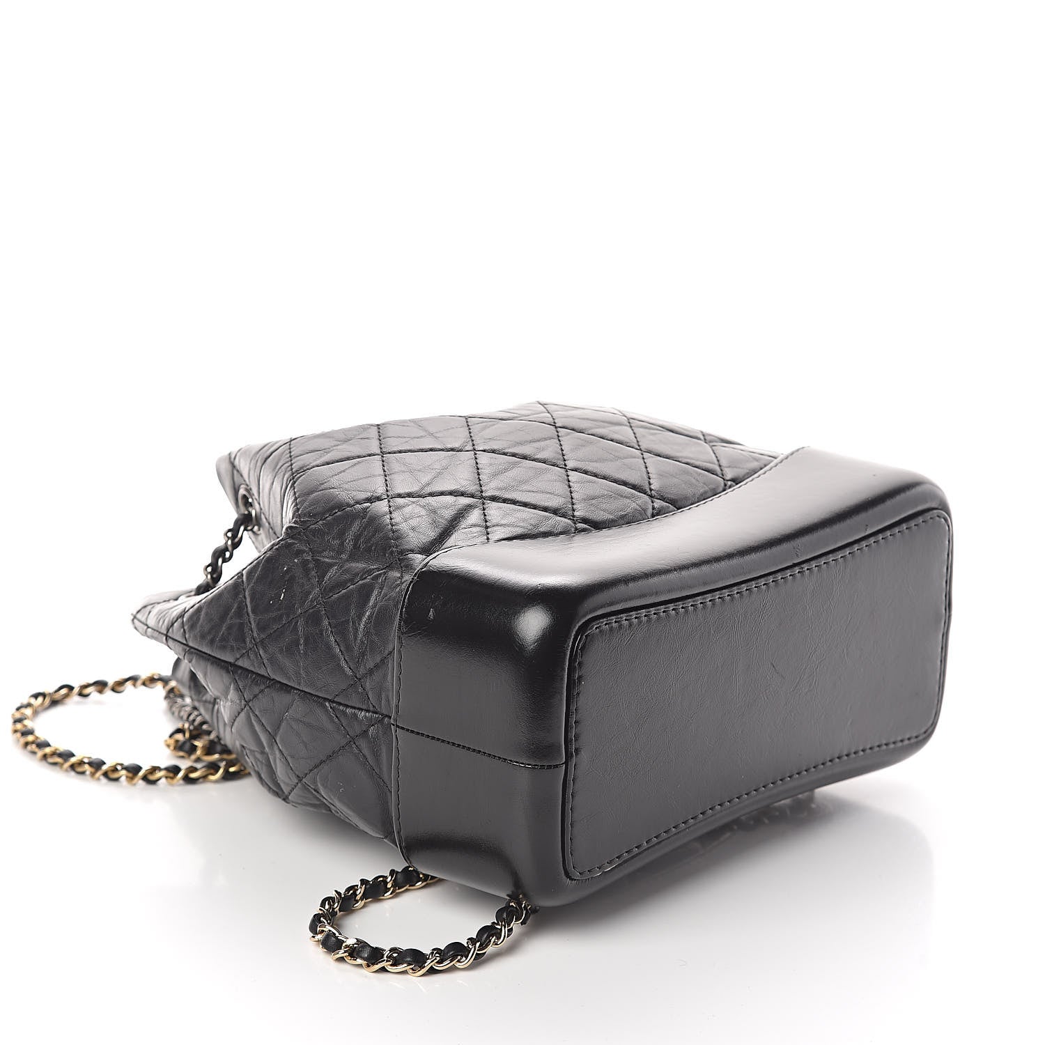 Chanel Aged Calfskin Quilted Small Gabrielle Backpack Black 4 of 11